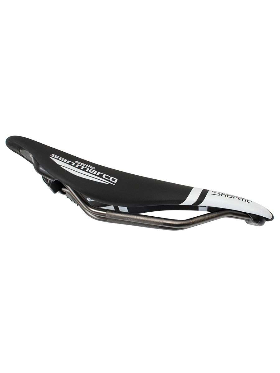 Shortfit saddle Wide - Black/white