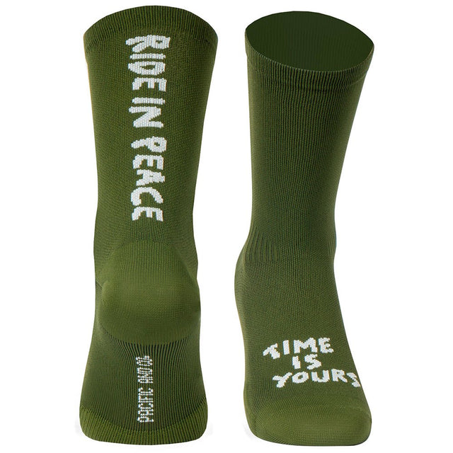 Socken Ride in Peace - Oliv