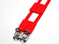 Double Nylon Straps Pedalriemen - Rot