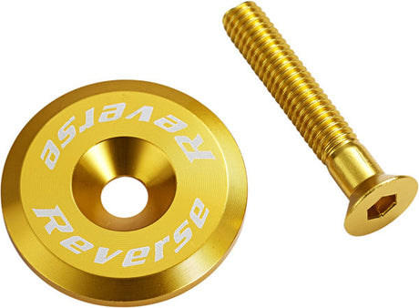 Steuersatzkappe mit Aluminiumschraube - gold