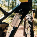 TWIST bottle 450 antibacterial + bike base - transparent black