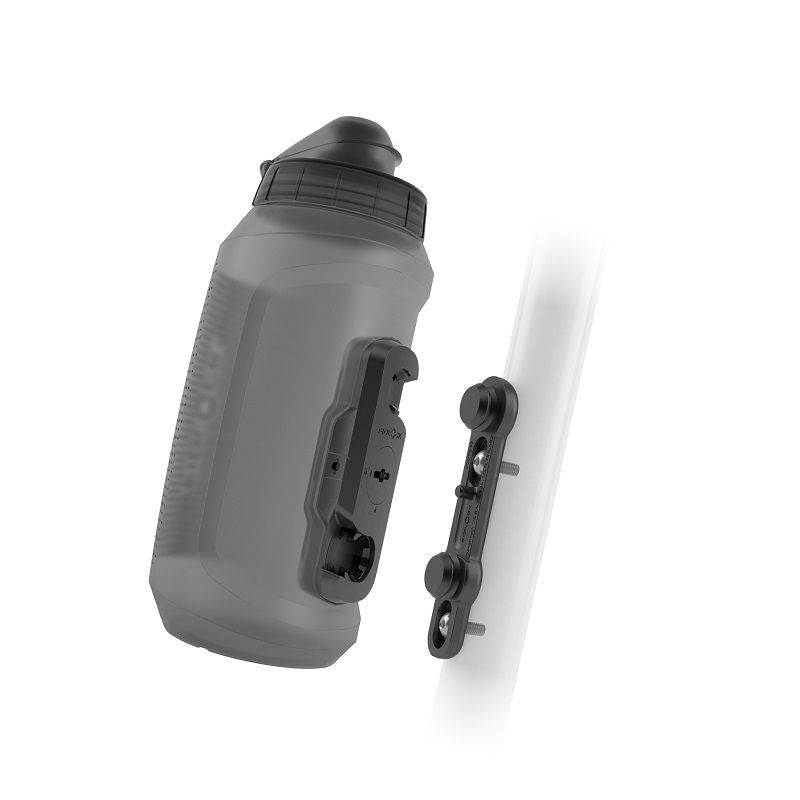 TWIST bottle 750 antibacterial + bike base - transparent black