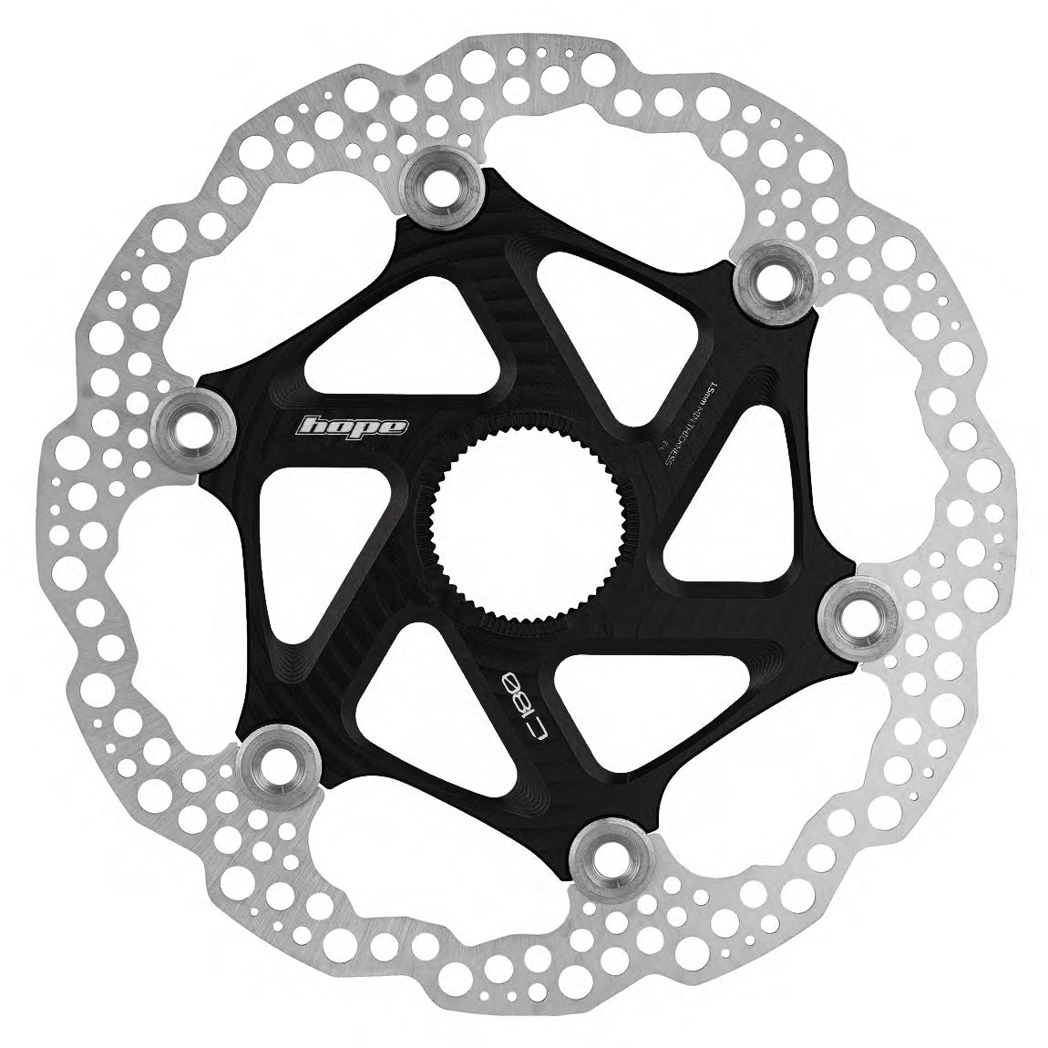Floating Disc Bremsscheibe - Center Lock - schwarz