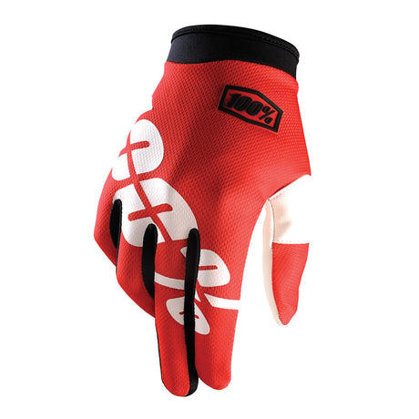 Handschuh Motorcross Itrack fire - rot-weiss