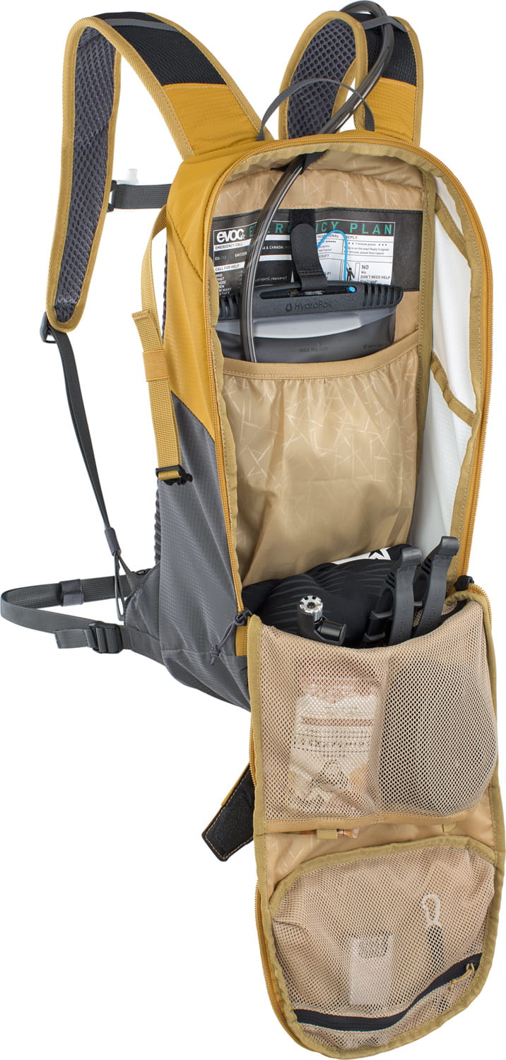 Mochila Ride 8 L + bolsa de hidratación 2 L - gris carbono loam 