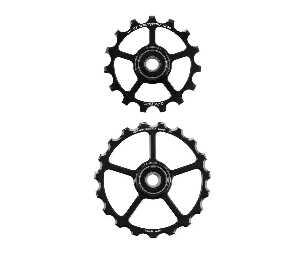 Oversized Pulley Wheels 15/19 Zahn - Schwarz