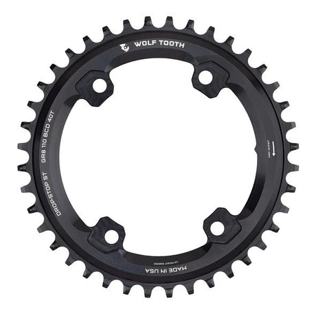 Shimano GRX Kettenblatt, 110 BCD Asymmetric, Drop-Stop ST - black