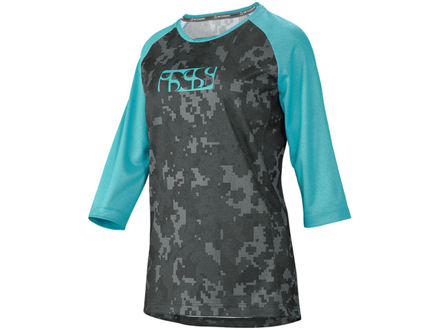Carve Damen Trikot - Türkis/Camo - 3/4