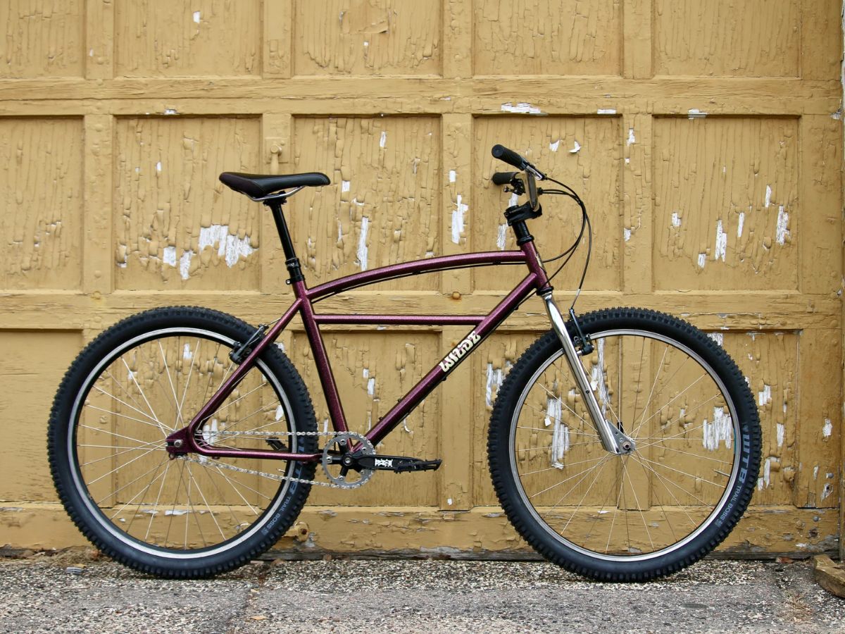 Moto Cruiser 26 Zoll Rahmenset mit Lenker - Lila/Chrom