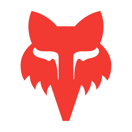 Sticker Fox Head - 10 cm - rot