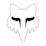 Sticker Fox Head - 10 cm - weiß