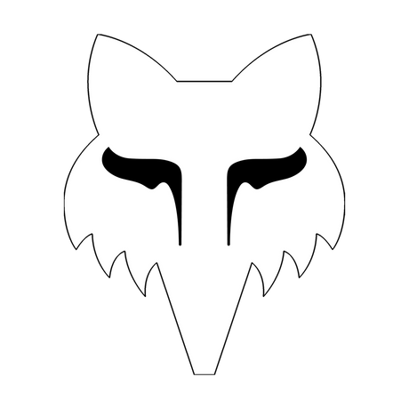 Sticker Fox Head - 10 cm - weiß