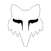 Sticker Fox Head - 10 cm - weiß