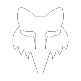Gestanzter Sticker Fox Head - 18 cm - weiß