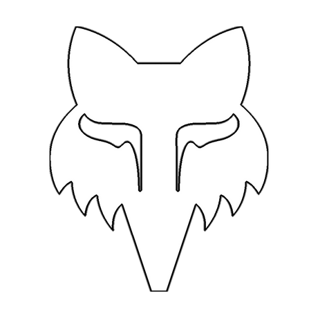 Gestanzter Sticker Fox Head - 10 cm - weiß