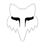 Sticker Fox Head - 3,8 cm - weiß