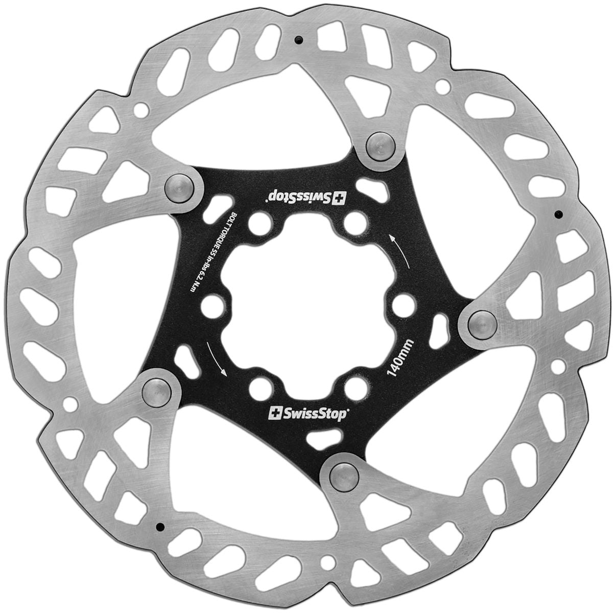 Catalyst Pro 6-hole brake disc - Silver/Black 