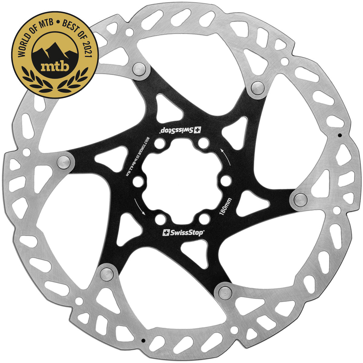 Catalyst Pro 6-hole brake disc - Silver/Black 