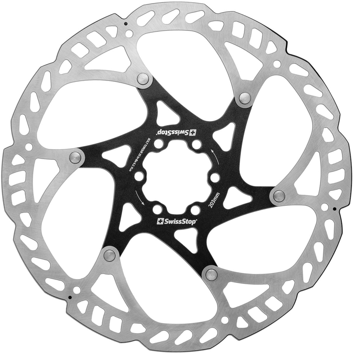 Catalyst Pro 6-hole brake disc - Silver/Black 