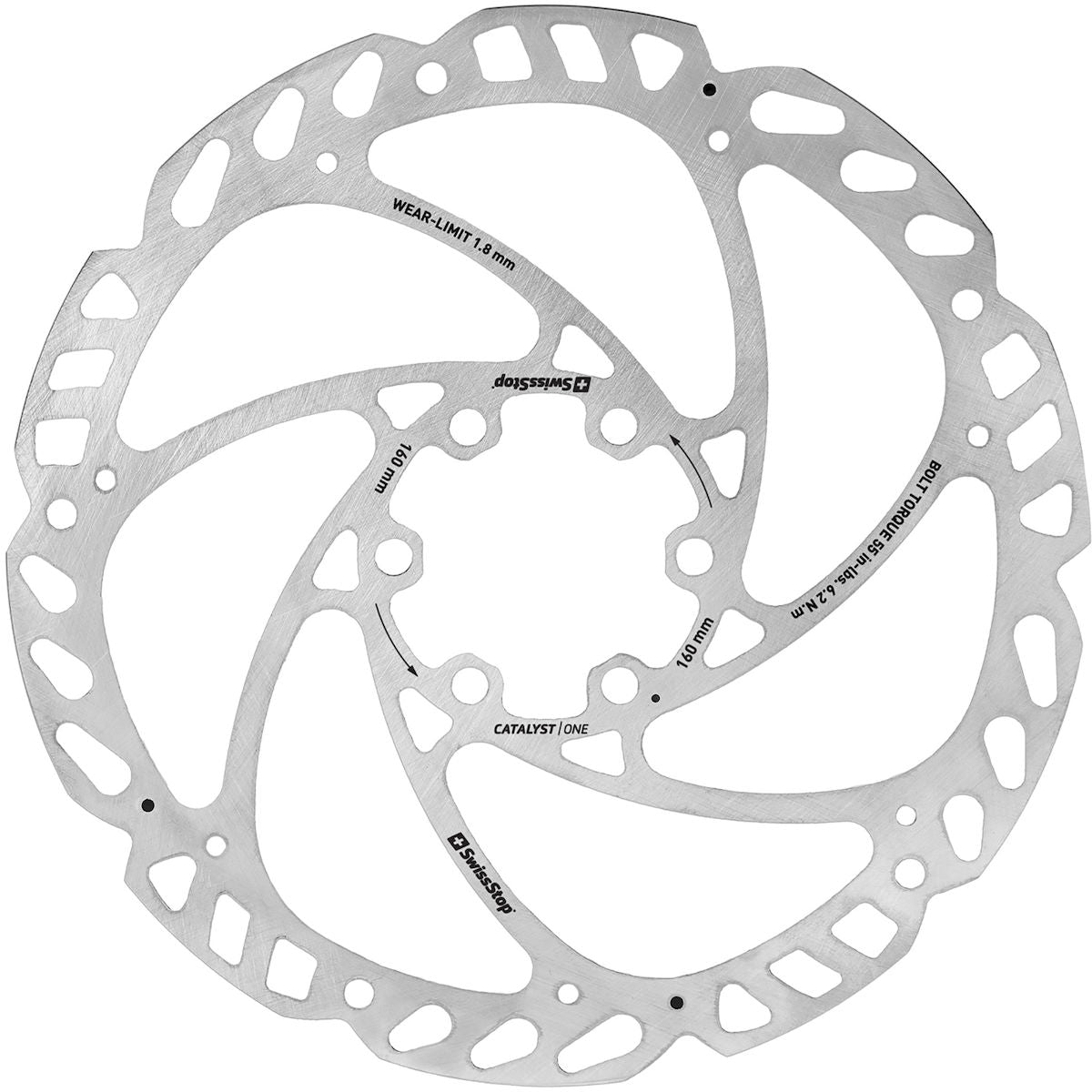 Catalyst One 6-hole brake disc - Silver 