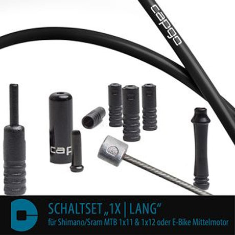 Schaltset BL Shimano/Sram MTB 1x11 / 1x12 oder E-Bike Mittelmotor - Schwarz
