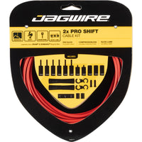 Juego de cables de cambio 2x Pro Road & Mountain Shimano/SRAM - Rojo