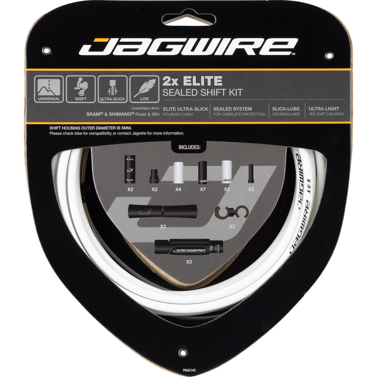 Schaltzugset Road & Mountain Elite Sealed 2x - weiß