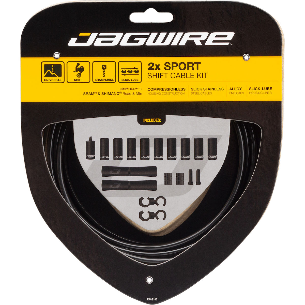 Schaltzugset Road & Mountain Sport 2x - schwarz