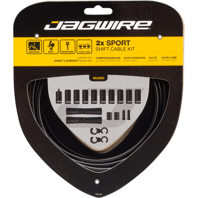 Schaltzugset Road & Mountain Sport 2x - schwarz