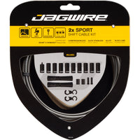 Juego de cables de cambio Road & Mountain Sport 2x - gris 
