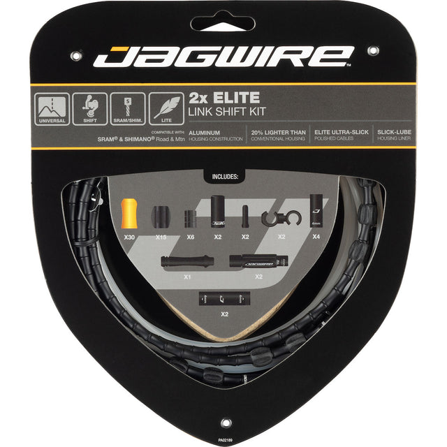 Schaltzugset Road & Mountain Elite Link 2x - schwarz