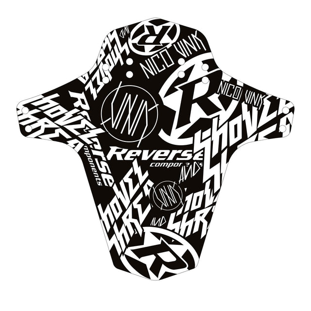 Nico Vink Stickerbomb Mudfender - schwarz/weiss