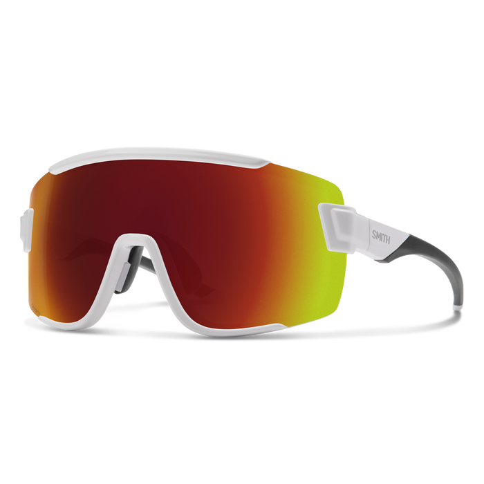 Wildcat - White + ChromaPop Red Mirror Lens 