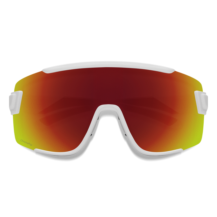 Wildcat - White + ChromaPop Red Mirror Lens 