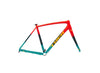Rahmenset Crockett Disc F/S Radioactive Red to Navy to Teal Fade