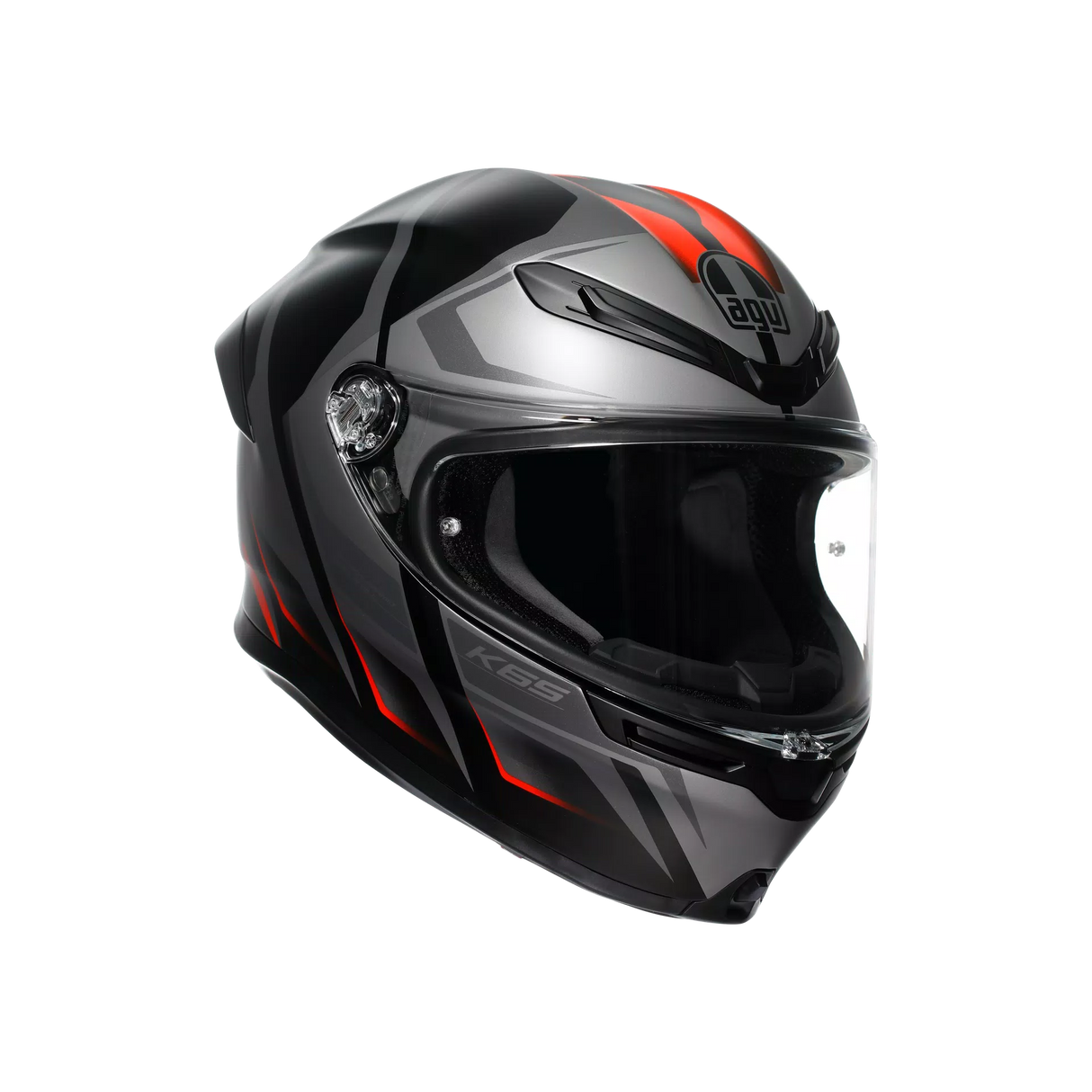 K6 S E2206, Integralhelm - Karve Matt Black/Grey/Red