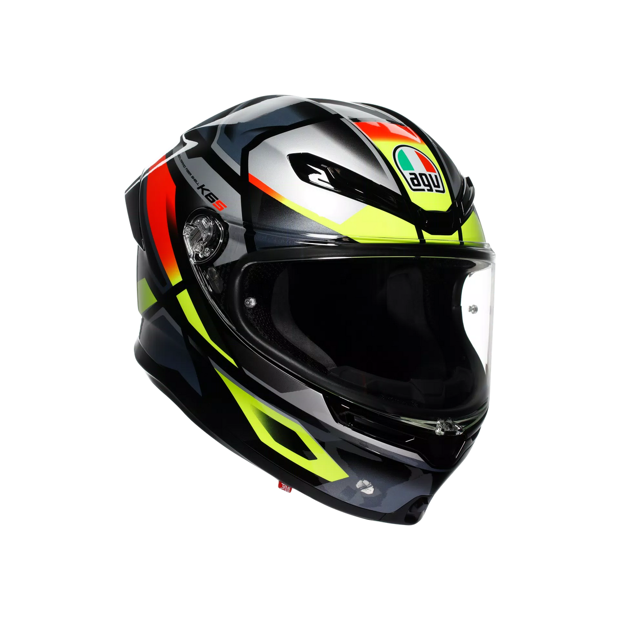 K6 S E2206, Integralhelm - Erazer Black/Red/Yellow Fluo