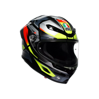 K6 S E2206, Integralhelm - Erazer Black/Red/Yellow Fluo