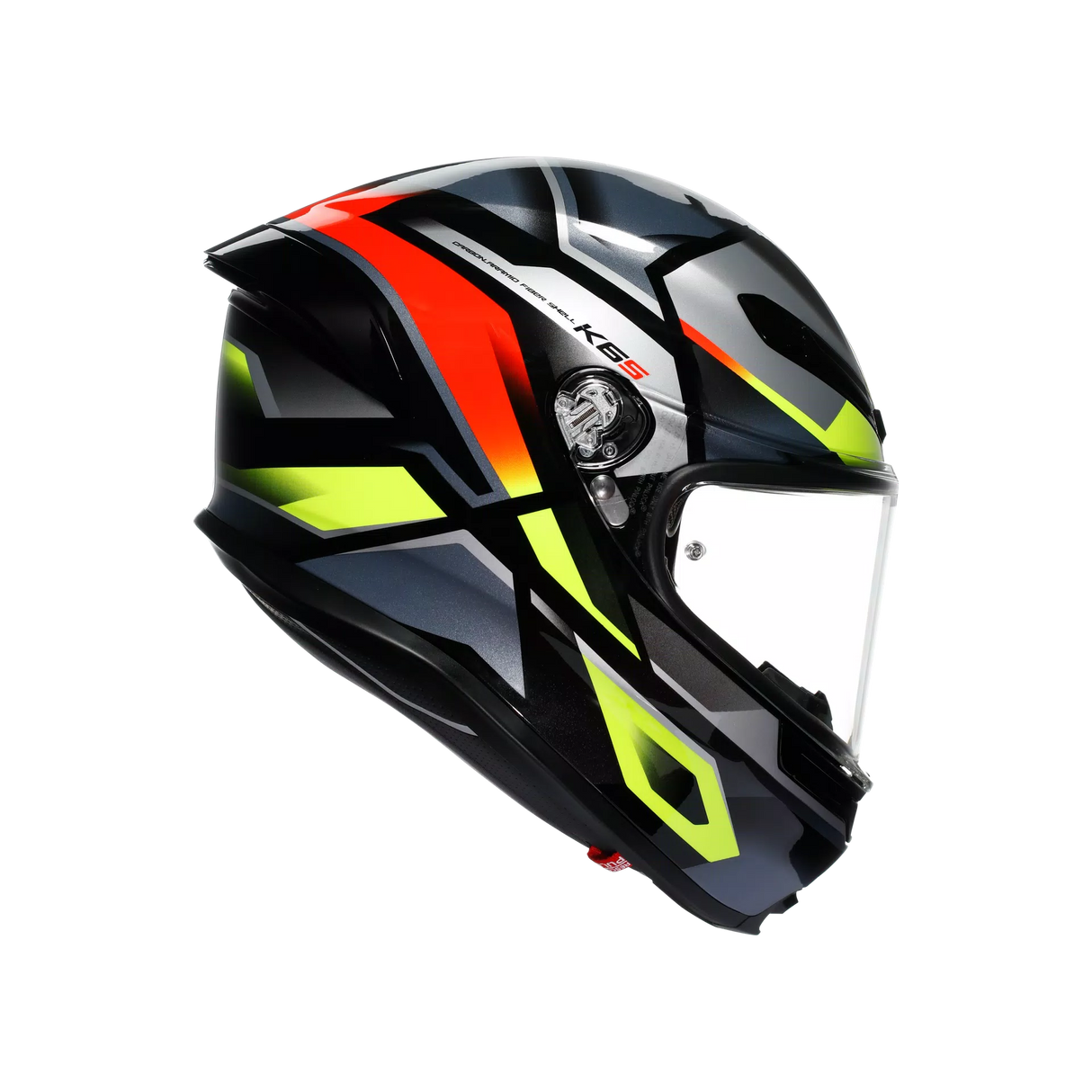 K6 S E2206, Integralhelm - Erazer Black/Red/Yellow Fluo