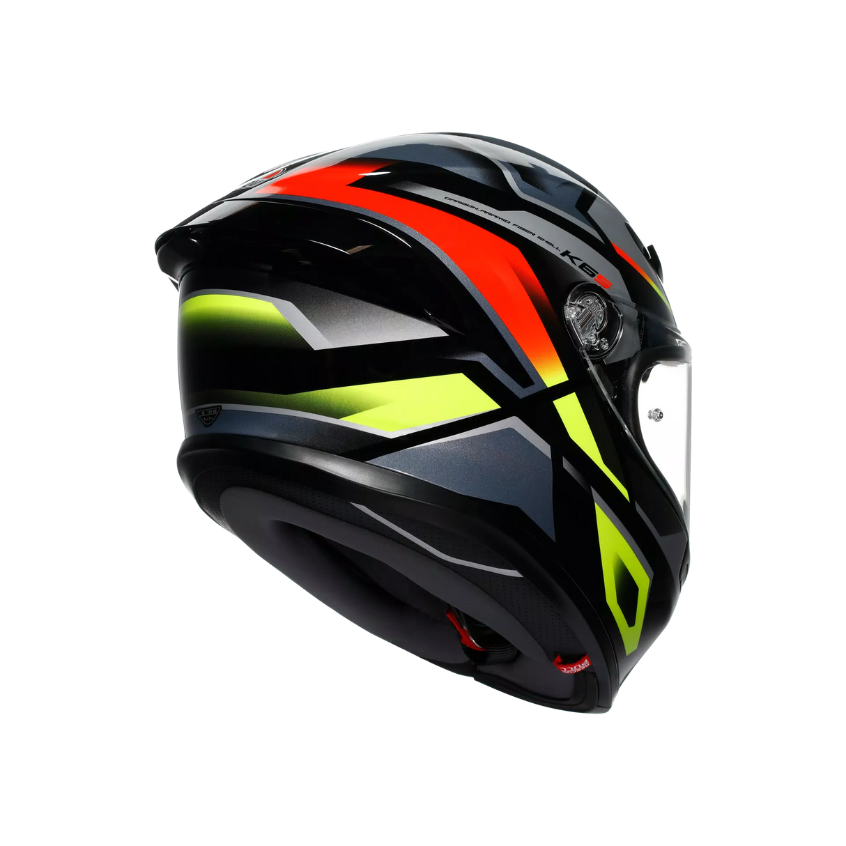 K6 S E2206, Integralhelm - Erazer Black/Red/Yellow Fluo