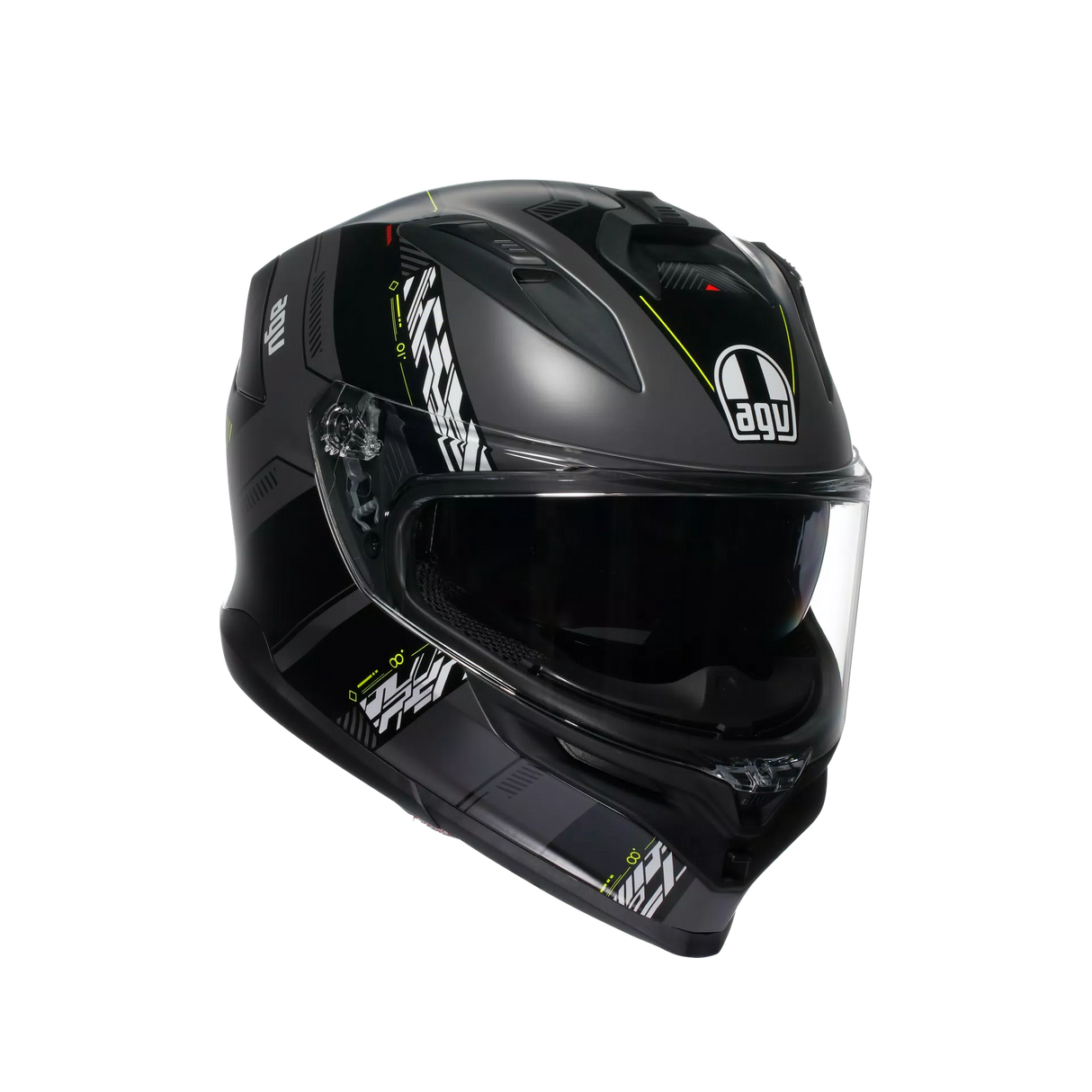 K7 S E2206, Integralhelm - Kyber Matt Grey/Yellow Fluo