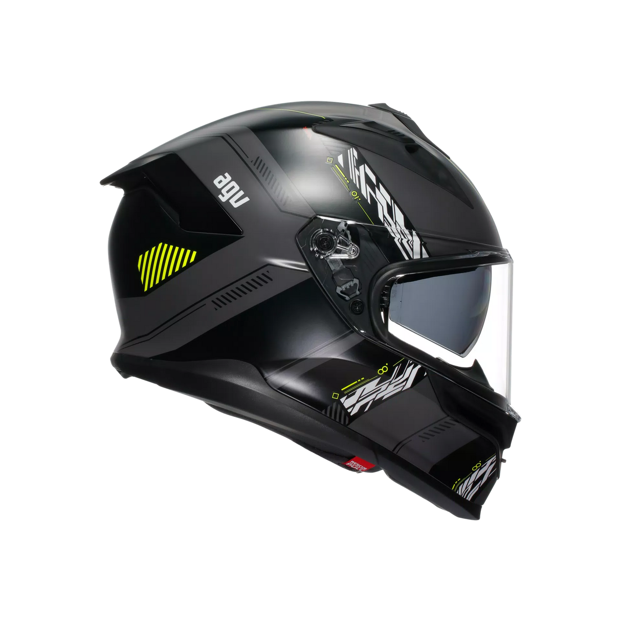 K7 S E2206, Integralhelm - Kyber Matt Grey/Yellow Fluo