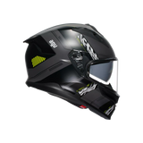 K7 S E2206, Integralhelm - Kyber Matt Grey/Yellow Fluo