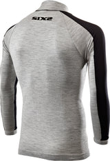 Langarm Merino TS4 MERINOS grau-schwarz