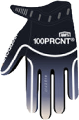 100% RIDEFIT Gloves blue