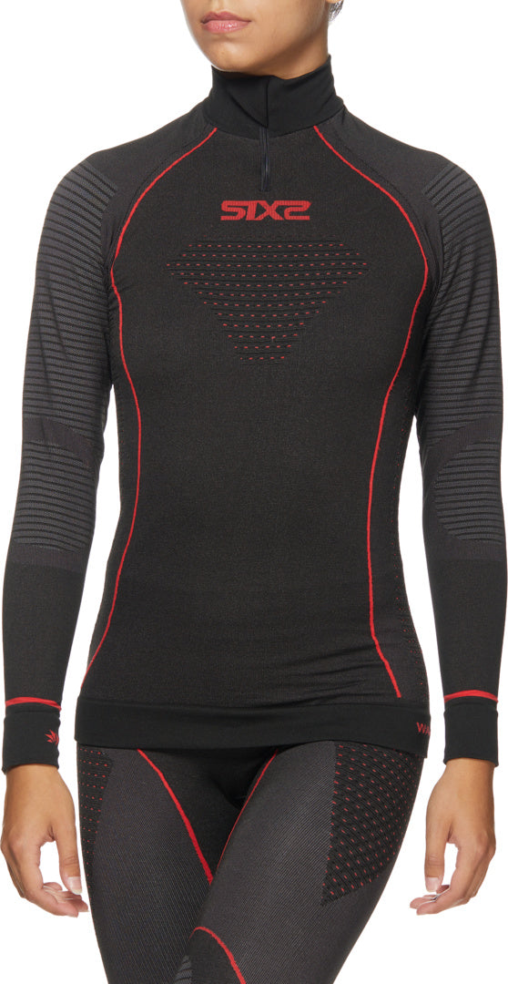 Funktionsshirt-langarm mit Zip Kragen Blazefit TS13W CU schw