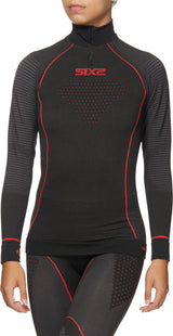 Funktionsshirt-langarm mit Zip Kragen Blazefit TS13W CU schw