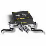 Race Pro disc brake set, 4-piston - silver/black