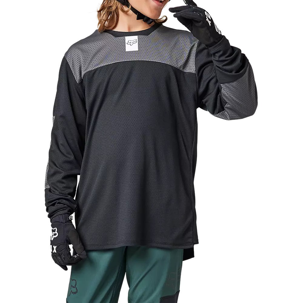 Youth Defend Long Sleeve Jersey - black