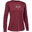 Womens Ranger Dr Mid Long Sleeve Jersey - dark maroon